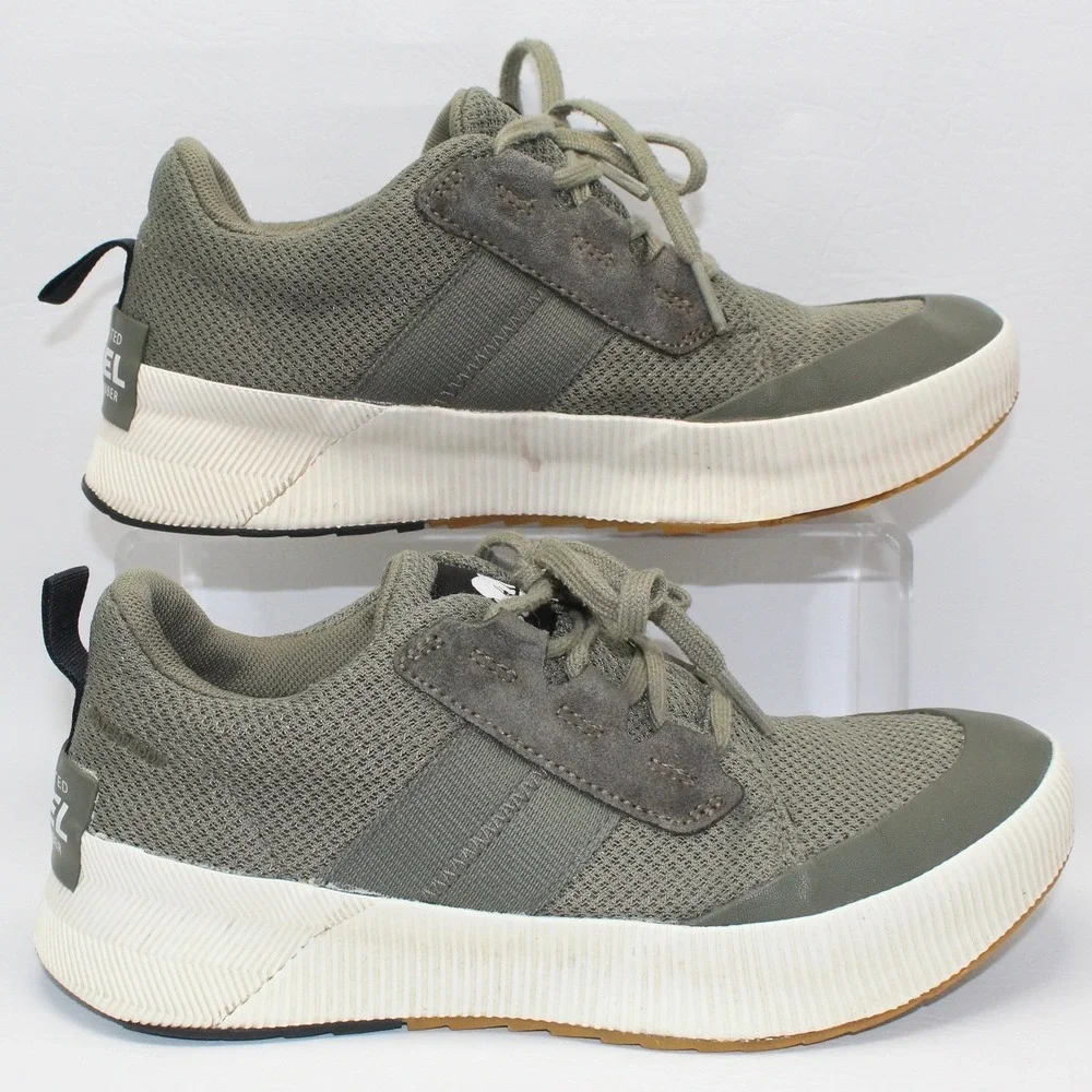 Sorel‎ Out N About III Low Waterproof Sneakers Sage Green Womens 7.5 NL4860-397